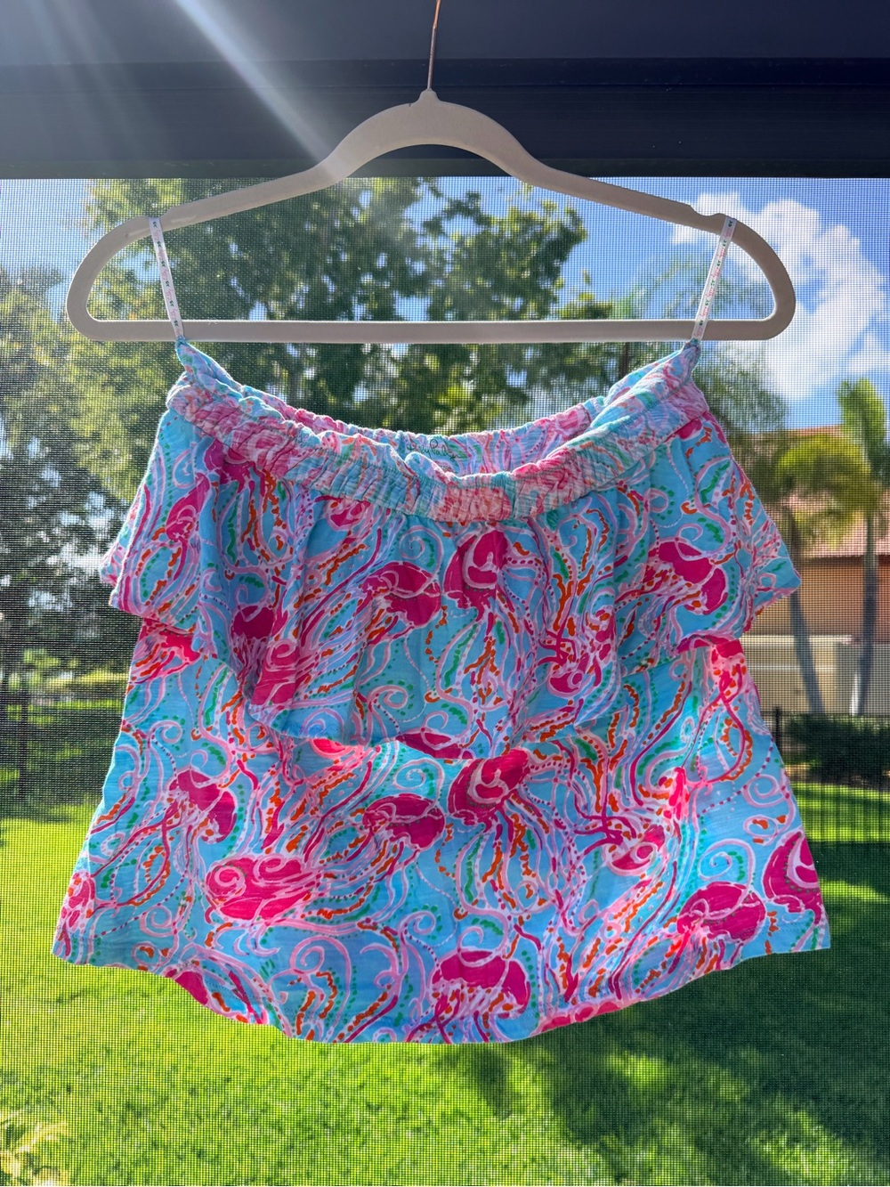 🪼Lilly Pulitzer Wiley Ruffled Strapless Tube Top - Jellies Be Jammin 🪼